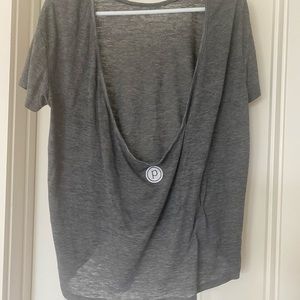 Pure Barre pony tee with low scoop back